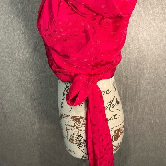 NWOT Elegant Pink Wrap Blouse Size Small - Picture 8 of 16